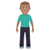 🧍🏽‍♂️ man standing: medium skin tone display on JoyPixels